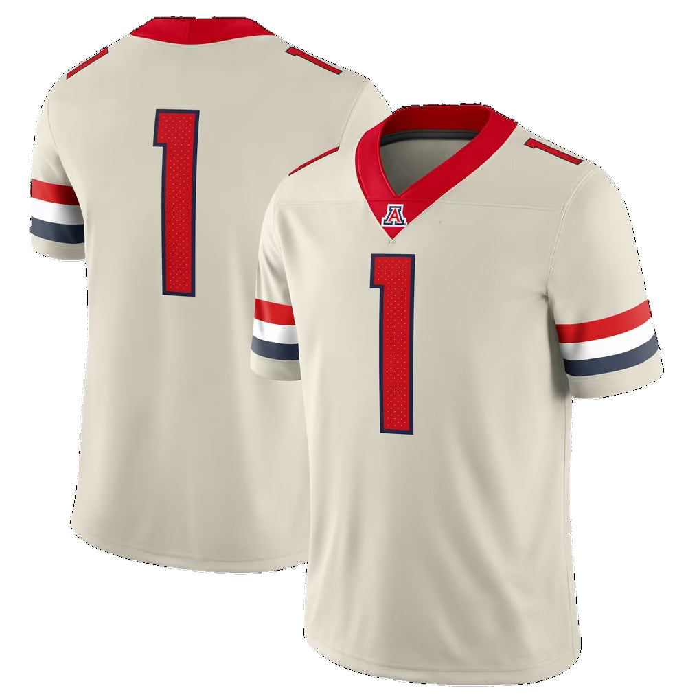 #1 A.Wildcats Cream Alternate Game Stitched American College Jersey