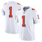 #1 C.Tigers White Game Stitched American College Jersey