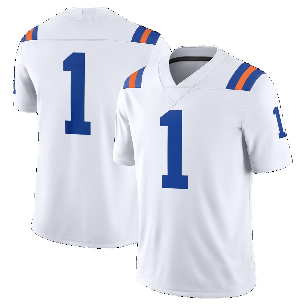#1 F.Gators White Alternate Game Stitched American College Jersey