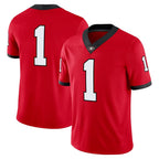 #1 G.Bulldogs Red Game Stitched American College Jersey
