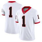 #1 G.Bulldogs White Game Stitched American College Jersey
