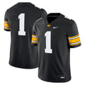 #1 I.Hawkeyes Black Game Stitched American College Jersey