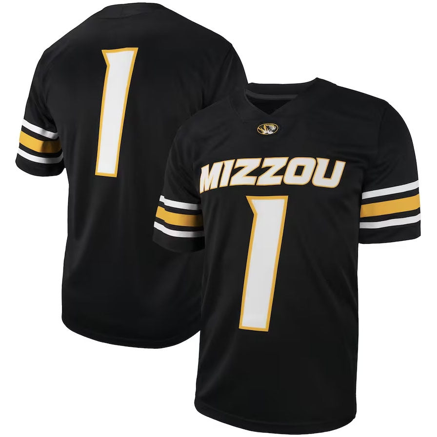 #1 M.Tigers Untouchable Football Replica Black Stitched American College Jersey
