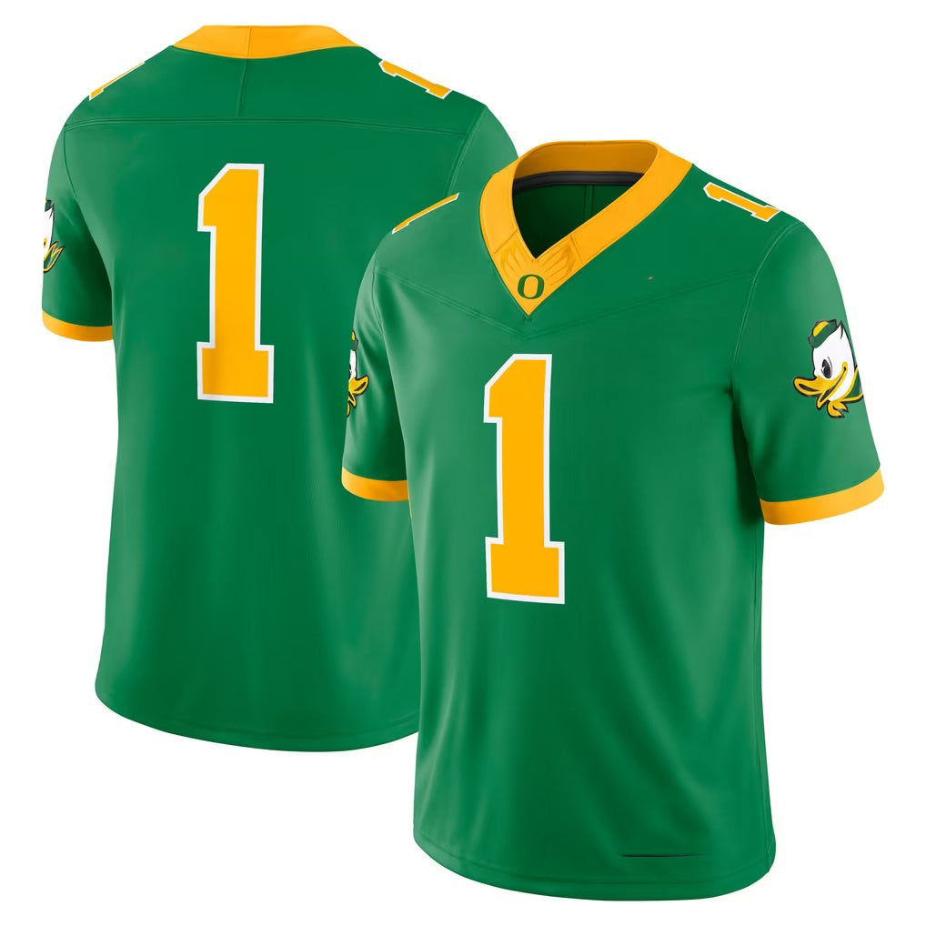 #1 O.Ducks Green Alternate Game Stitched American College Jersey