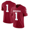 #1 O.Sooners Crimson Game Stitched American College Jersey