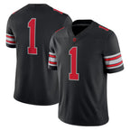 #1 O.State Buckeyes Black Alternate Game Stitched American College Jersey
