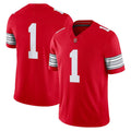 #1 O.State Buckeyes Scarlet Home Vapor F.U.S.E. Limited Stitched American College Jersey
