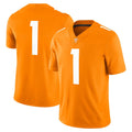 #1 T.Volunteers Tennessee Orange Game Stitched American College Jersey