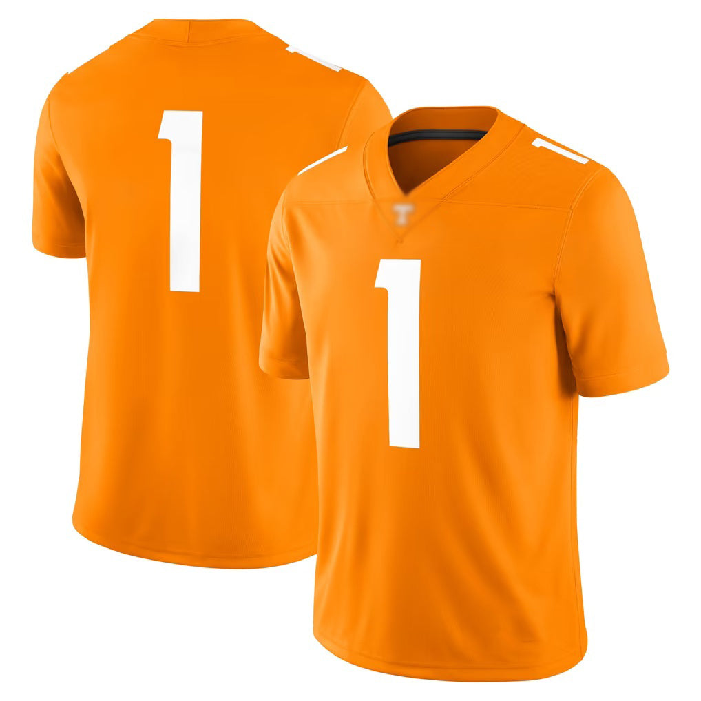 #1 T.Volunteers Tennessee Orange Game Stitched American College Jersey