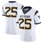 #25 W.Virginia Mountaineers White Limited Away Game Stitched American College Jersey