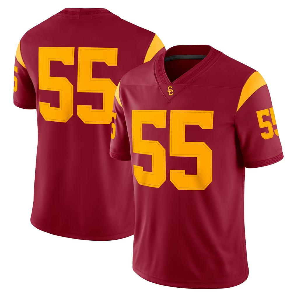 #55 U.Trojans Cardinal Home Game Stitched American College Jersey