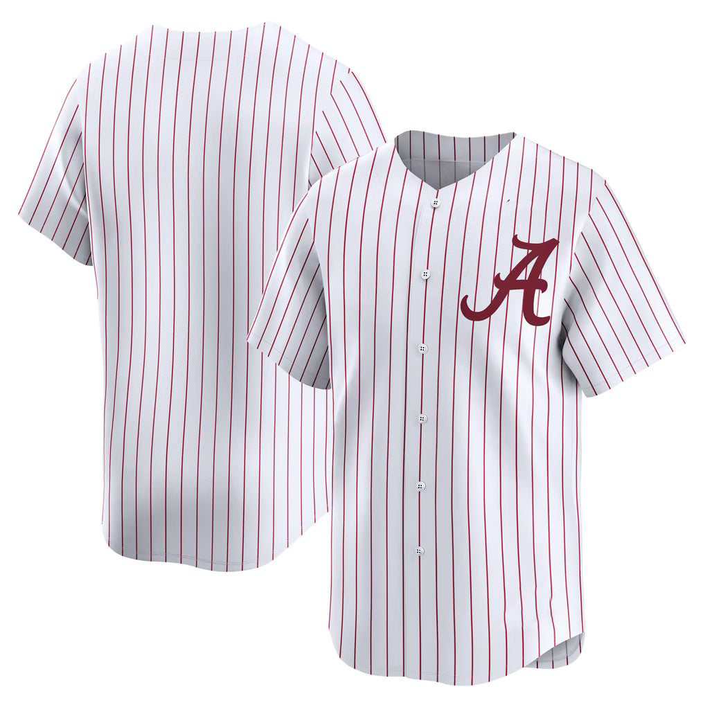 A.Crimson Tide White Limited Stitched American College Jersey