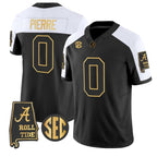 A.Crimson Tide #0 Yhonzae Pierre White Black Alabama Limited Stitched American College Jersey