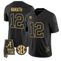 A.Crimson Tide #12 Joe Namath Black Alabama Limited Stitched American College Jersey