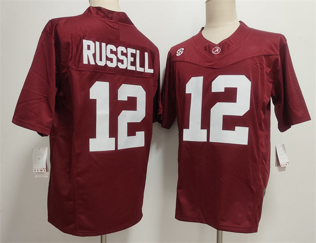 A.Crimson Tide #12 Keelon Russell Red 2026 F.U.S.E Stitched American College Jersey
