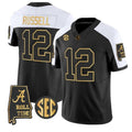 A.Crimson Tide #12 Keelon Russell White Black Alabama Limited Stitched American College Jersey