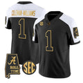 A.Crimson Tide #1 Ryan Coleman-Williams White Black Alabama Limited Stitched American College Jersey