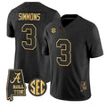 A.Crimson Tide #3 Cedrick Simmons Black Alabama Limited Stitched American College Jersey
