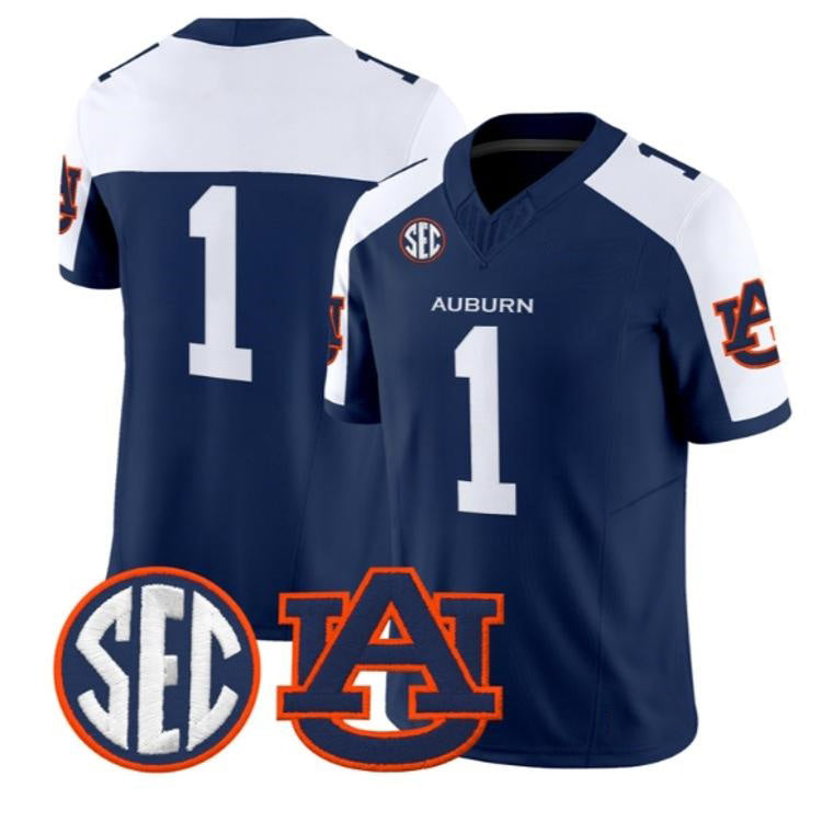 A.Tigers White Navy 2026 Vapor Limited Stitched American College Jersey