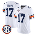 A.Tigers #17 Byrum Brown White 2026 Vapor Limited Stitched American College Jersey