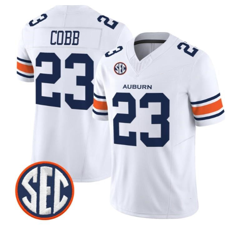 A.Tigers #23 Jeremiah Cobb White 2026 Vapor Limited Stitched American College Jersey