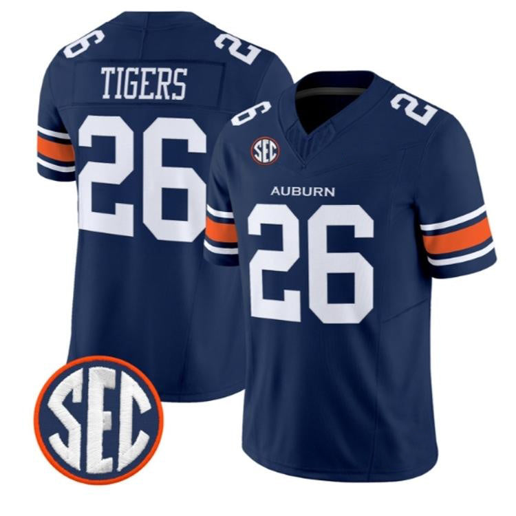 A.Tigers #26 Auburn Tigers Navy 2026 Vapor Limited Stitched American College Jersey