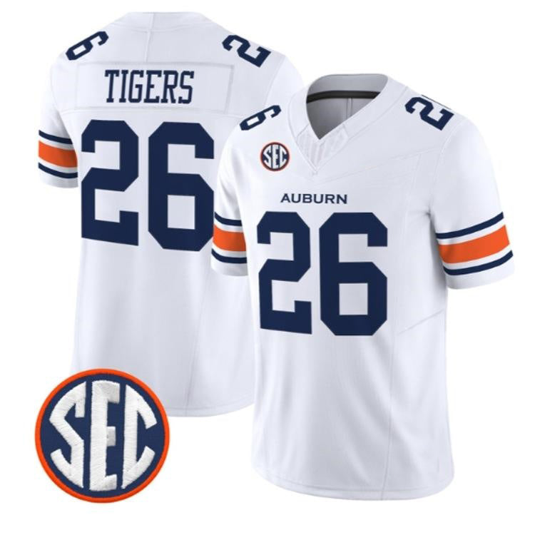 A.Tigers #26 Auburn Tigers White 2026 Vapor Limited Stitched American College Jersey