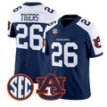 A.Tigers #26 Auburn Tigers White Navy 2026 Vapor Limited Stitched American College Jersey
