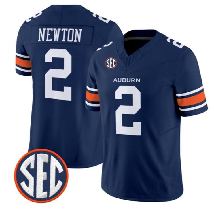 A.Tigers #2 Cam Newton Navy 2026 Vapor Limited Stitched American College Jersey