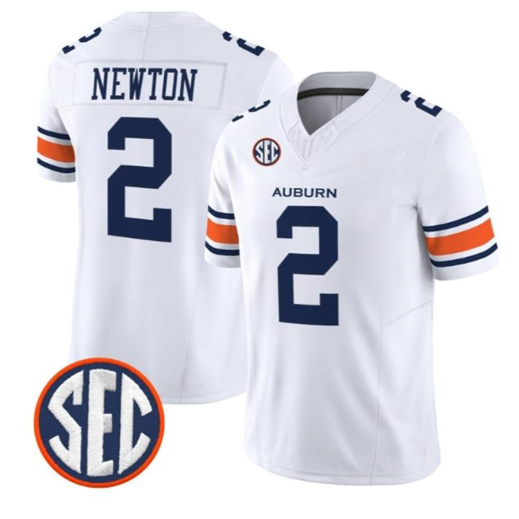 A.Tigers #2 Cam Newton White 2026 Vapor Limited Stitched American College Jersey