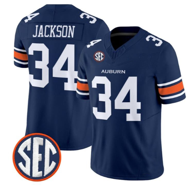 A.Tigers #34 Bo Jackson Navy 2026 Vapor Limited Stitched American College Jersey