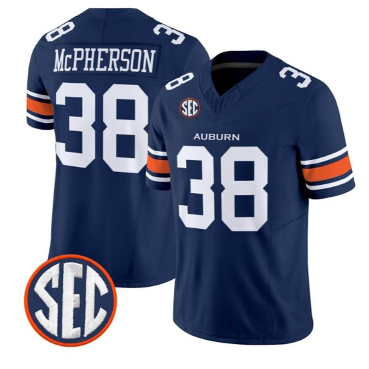 A.Tigers #38 Alex McPherson Navy 2026 Vapor Limited Stitched American College Jersey