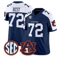 A.Tigers #72 Cole Best White Navy 2026 Vapor Limited Stitched American College Jersey