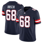A.Wildcats #68 Tedy Bruschi Navy Home Game Stitched American College Jersey