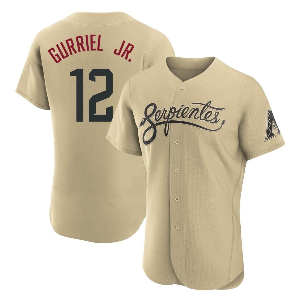 Arizona Diamondbacks #12 Lourdes Gurriel Jr Player Tan City Connect Limited Elite Home Game Stitched Baseball Jersey