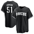 Arizona Diamondbacks #51 Randy Johnson Player Black Game Home Stitched Baseball Jersey