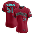 Arizona Diamondbacks #51 Randy Johnson Player Red Limited Elite Home Game Stitched Baseball Jersey