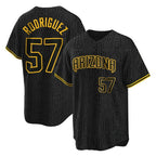 Arizona Diamondbacks #57 Eduardo Rodriguez Player Black Snake Skin City Home Game Stitched Baseball Jersey