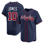 Atlanta Braves #10 Chipper Jones Player Navy Limited Home Game Stitched Baseball Jersey