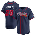 Atlanta Braves #29 John Smoltz Player Navy 2025 Speedway Classic Home Game Stitched Baseball Jersey