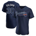 Atlanta Braves #30 Drake Baldwin Player Navy Alternate Limited Elite Home Game Stitched Baseball Jersey