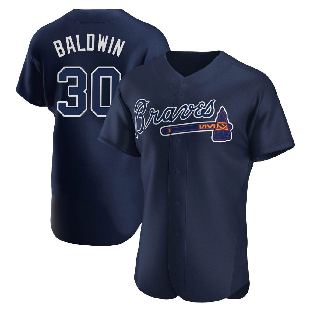 Atlanta Braves #30 Drake Baldwin Player Navy Alternate Limited Elite Home Game Stitched Baseball Jersey