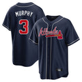 Atlanta Braves #3 Dale Murphy Player Navy Home Game Stitched Baseball Jersey