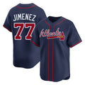 Atlanta Braves #77 Joe Jimenez Player Navy Limited Home Game Stitched Baseball Jersey