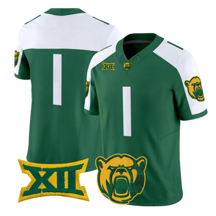 B.Bears White Green 2026 Vapor Limited Stitched American College Jersey