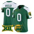 B.Bears #0 Hosea Wheeler White Green 2026 Vapor Limited Stitched American College Jersey