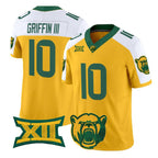 B.Bears #10 Robert Griffin III White Gold 2026 Vapor Limited Stitched American College Jersey