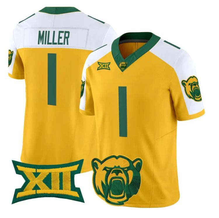 B.Bears #1 Dre'lon Miller White Gold 2026 Vapor Limited Stitched American College Jersey