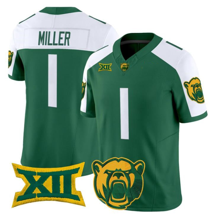 B.Bears #1 Dre'lon Miller White Green 2026 Vapor Limited Stitched American College Jersey