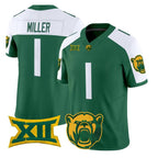 B.Bears #1 Dre'lon Miller White Green 2026 Vapor Limited Stitched American College Jersey